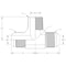 World Wide Fittings Male JIC to Male JIC to Male Pipe Branch Tee F5605X10X10X08 - alternate 2